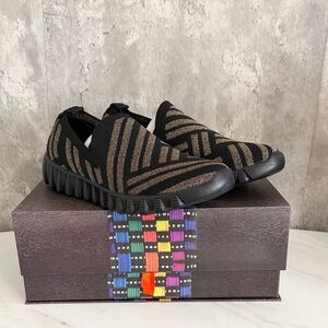 NEW Bernie Mev peppa Black bronze memory foam Slip On Shoes